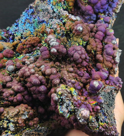 Top Grade | Giant Display Piece: Haruka Buddha Beads | 1.3kg Massive Core Material (Aged) | Purple, Blue, Orange & Silver Luster | Supreme Authority & Space Protection | Malaysia Leklai