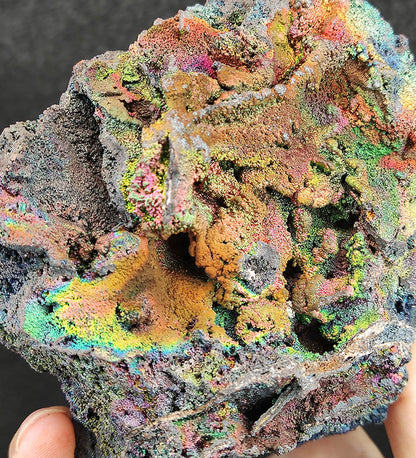 Mountain Shape Malaysia Leklai | Bling Bling Rainbow Core | Pink, Gold, Blue, Green Luster | Wealth Attraction & Aura Stability | Natural Living Stone