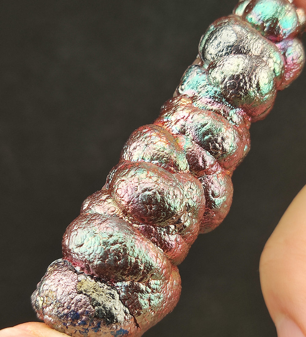 | Goethite Pillar(6cm) | Top premium rare Iridescent Goethite, Turgite, Hematite, Iridescent | COLOUR: Pink, Green, Orange | 100% natural color |