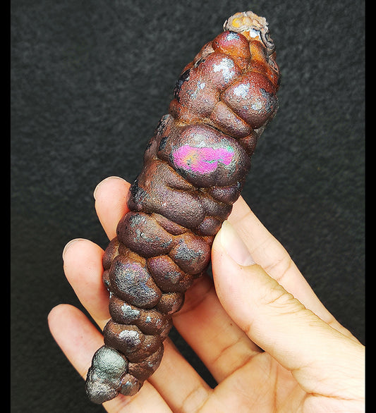 | Goethite Pillar(13.5cm) | Goethite Pendant Copper Wire Wrapped Gemstone Pendant | COLOUR:pink| 100% natural color |