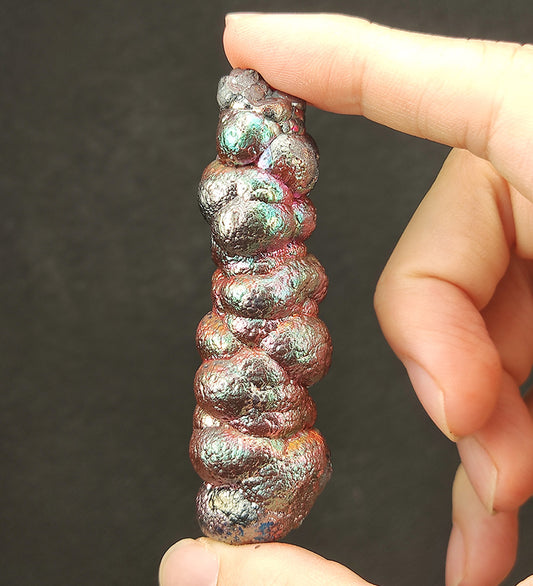 | Goethite Pillar(6cm) | Top premium rare Iridescent Goethite, Turgite, Hematite, Iridescent | COLOUR: Pink, Green, Orange | 100% natural color |