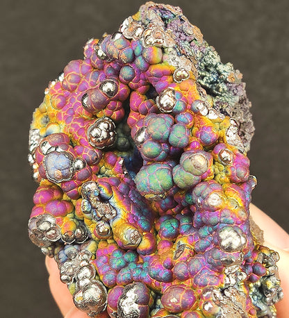 Aged Buddha Bead Leklai | Rainbow Mountain Display | Gold, Pink, Green, Purple & Blue Burst | All-Round Abundance & Mentor Attraction | Malaysia Natural Leklai