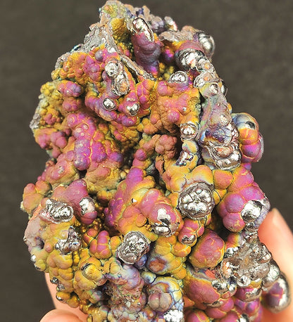 Aged Buddha Bead Leklai | Rainbow Mountain Display | Gold, Pink, Green, Purple & Blue Burst | All-Round Abundance & Mentor Attraction | Malaysia Natural Leklai