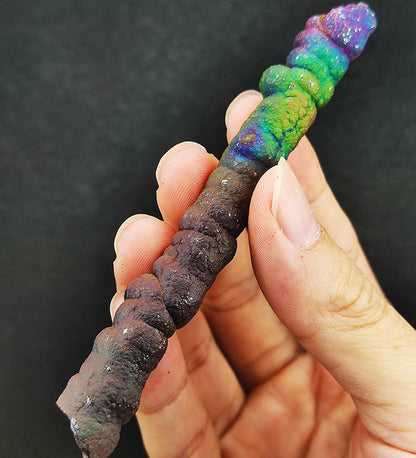 | Goethite Pillar(10cm) | Goethite Pendant Copper Wire Wrapped Gemstone Pendant | COLOUR: Blue*Green| 100% natural color |