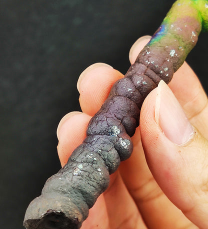 | Goethite Pillar(10cm) | Goethite Pendant Copper Wire Wrapped Gemstone Pendant | COLOUR: Blue*Green| 100% natural color |