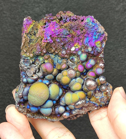 "Top Grade" Big Buddha Bead Core (7.5cm) | Rare "Protection Screen" Formation | Blue-Purple-Green Manifestation | Wealth & Health Shield | Includes HARUKA Wood Stand