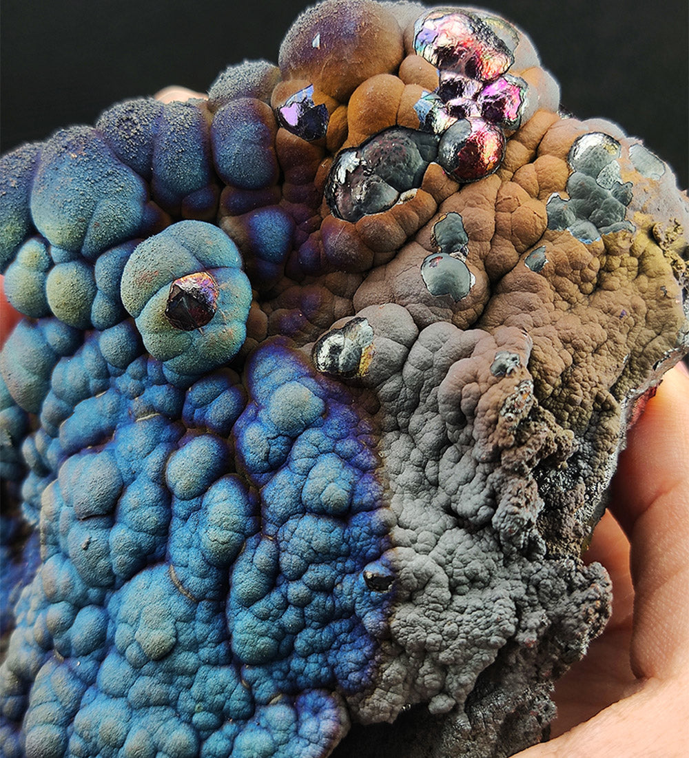 Goethite shape similar：Fish | Big decoration| Top premium rare Iridescent Goethite, Turgite, Hematite, Iridescent | COLOUR: Blue, Silver| 100% natural color |