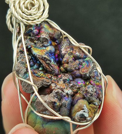 "Top Grade" Gold-Silver-Green Big Buddha Bead Pendant (4cm) | Rare Rounded Core | Wealth Manifestation & Business Vitality | Mobile Defense | Includes HARUKA Wood Stand
