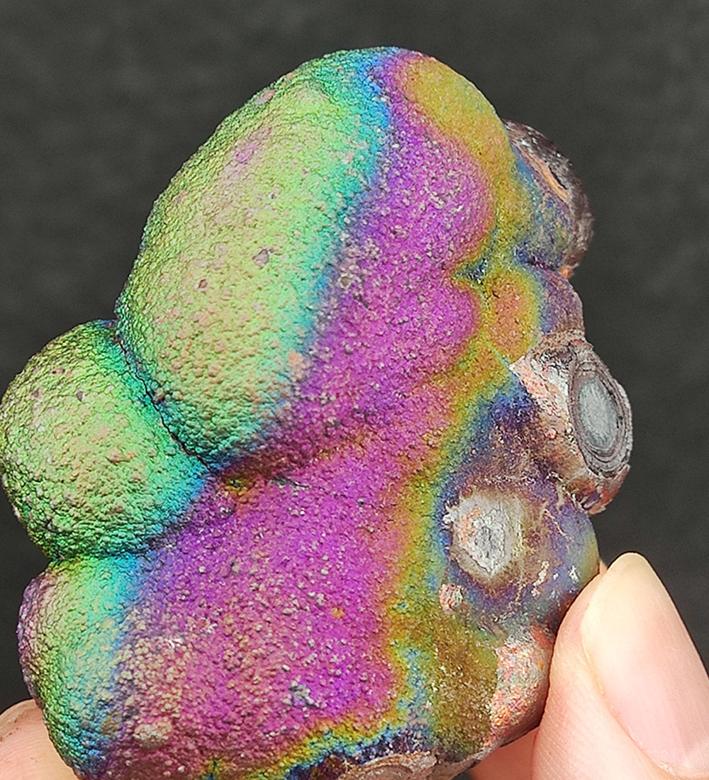 | Top premium rare Iridescent Goethite, Turgite, Hematite, Iridescent | COLOUR: Green, Purple | 100% natural color |