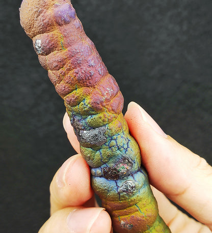 | Goethite Pillar(11cm) | Top premium rare Iridescent Goethite, Turgite, Hematite, Iridescent | COLOUR: Rainbow | 100% natural color |