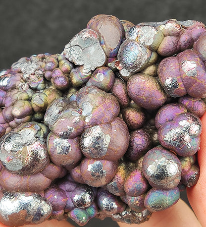 Big Buddha Bead Double-Sided (6.5cm) | Pink, Purple & Silver Core | Enhancing Popularity & Noblemen Luck | Emotional Balance | Shielding Negative Energy | Includes HARUKA Stand