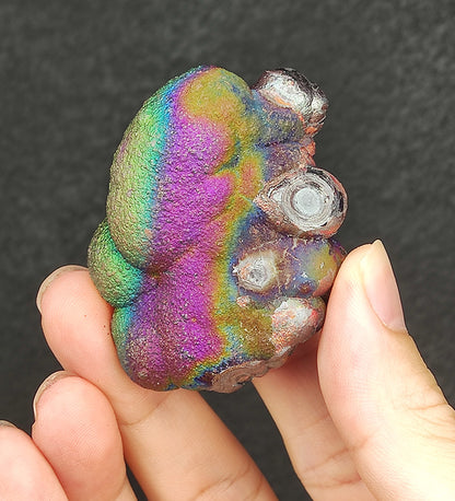 Premium Aged Buddha Bead Leklai | Rare Dolphin Shape | Green & Purple Burst | Core Energy Display | Malaysia Natural Leklai