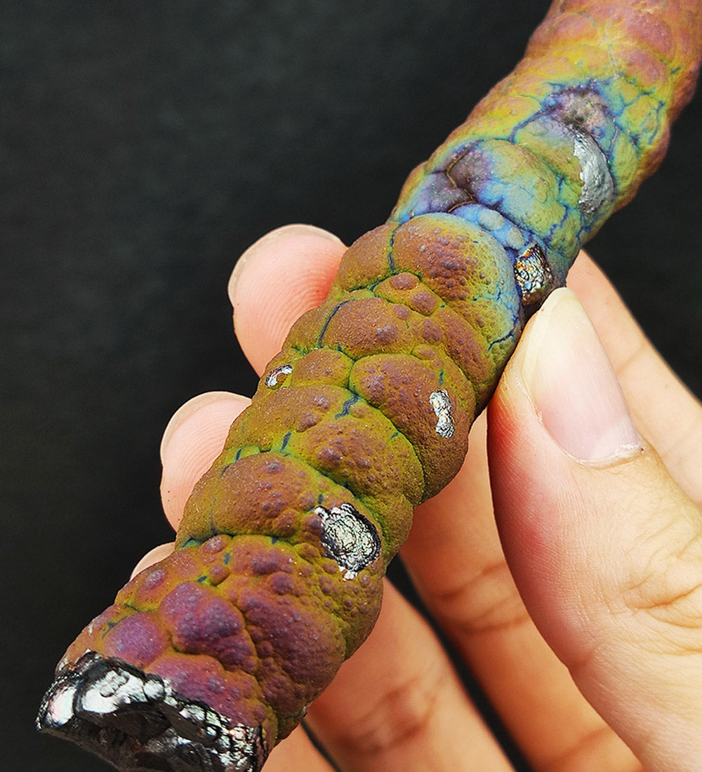 | Goethite Pillar(11cm) | Top premium rare Iridescent Goethite, Turgite, Hematite, Iridescent | COLOUR: Rainbow | 100% natural color |