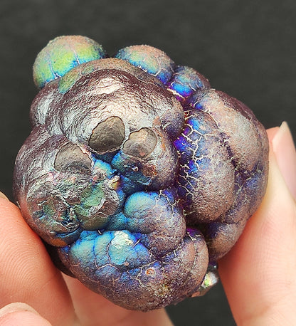 "Top Grade" Big Buddha Bead Core (4cm) | Perfect Sphere Formation | Blue-Purple-Green Manifestation | Aura Restoration & Success Support | Includes HARUKA Wood Stand