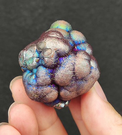 "Top Grade" Big Buddha Bead Core (4cm) | Perfect Sphere Formation | Blue-Purple-Green Manifestation | Aura Restoration & Success Support | Includes HARUKA Wood Stand