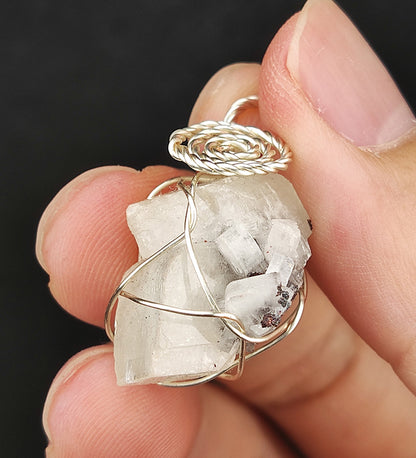 Large Crystal Tooth Leklai Pendant | Shining Bling Bling Crystals | Dual Power of Strength & Grace | Aura Purification & Protection | Malaysia Natural Leklai