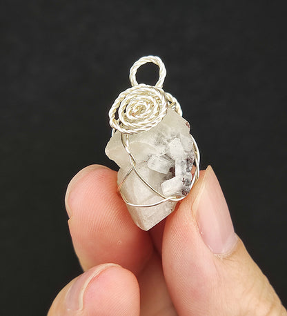 Large Crystal Tooth Leklai Pendant | Shining Bling Bling Crystals | Dual Power of Strength & Grace | Aura Purification & Protection | Malaysia Natural Leklai