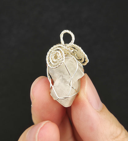 Large Crystal Tooth Leklai Pendant | Shining Bling Bling Crystals | Dual Power of Strength & Grace | Aura Purification & Protection | Malaysia Natural Leklai