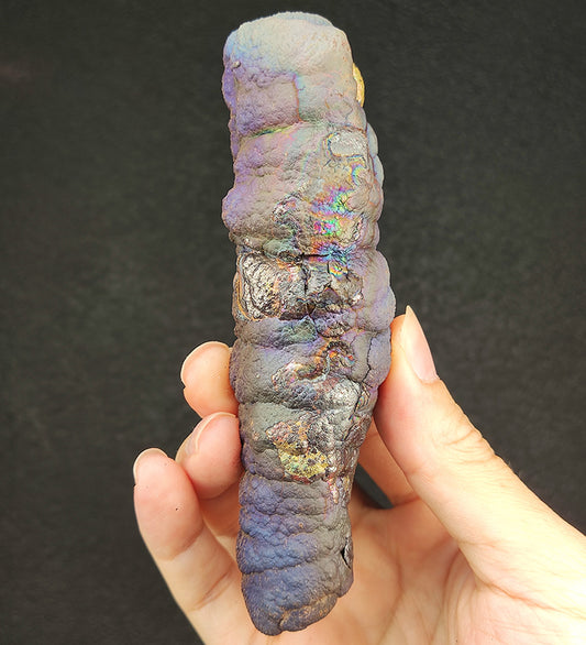 | Goethite Pillar(13cm) | Top premium rare Iridescent Goethite, Turgite, Hematite, Iridescent | COLOUR: Bronze, brown, purple | 100% natural color |