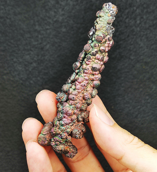 | Goethite Pillar(9cm) | Goethite Pendant Copper Wire Wrapped Gemstone Pendant | COLOUR: Purple, pink, green| 100% natural color |