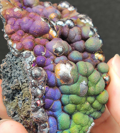 "Top Grade" Big Buddha Bead Core (8cm) | Landscape Series | Blue-Purple-Green Resonance | The Ultimate Business Pillar | Includes HARUKA Wood Stand
