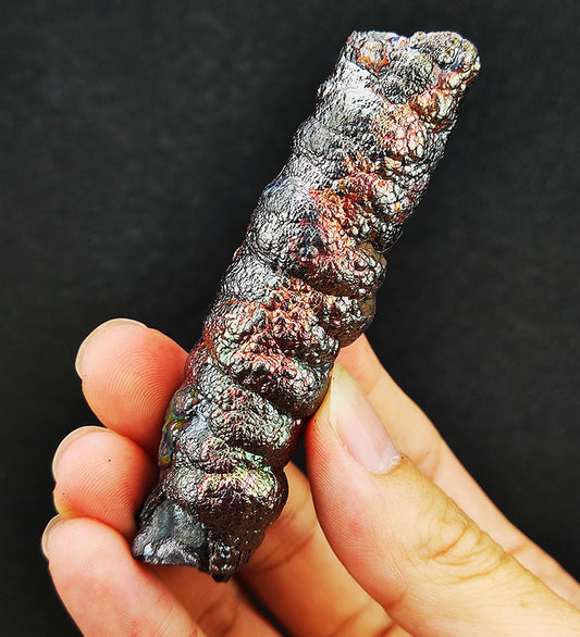 | Goethite Pillar(8cm) | Goethite Pendant Copper Wire Wrapped Gemstone Pendant | COLOUR: Orange x Silver x Green| 100% natural color |