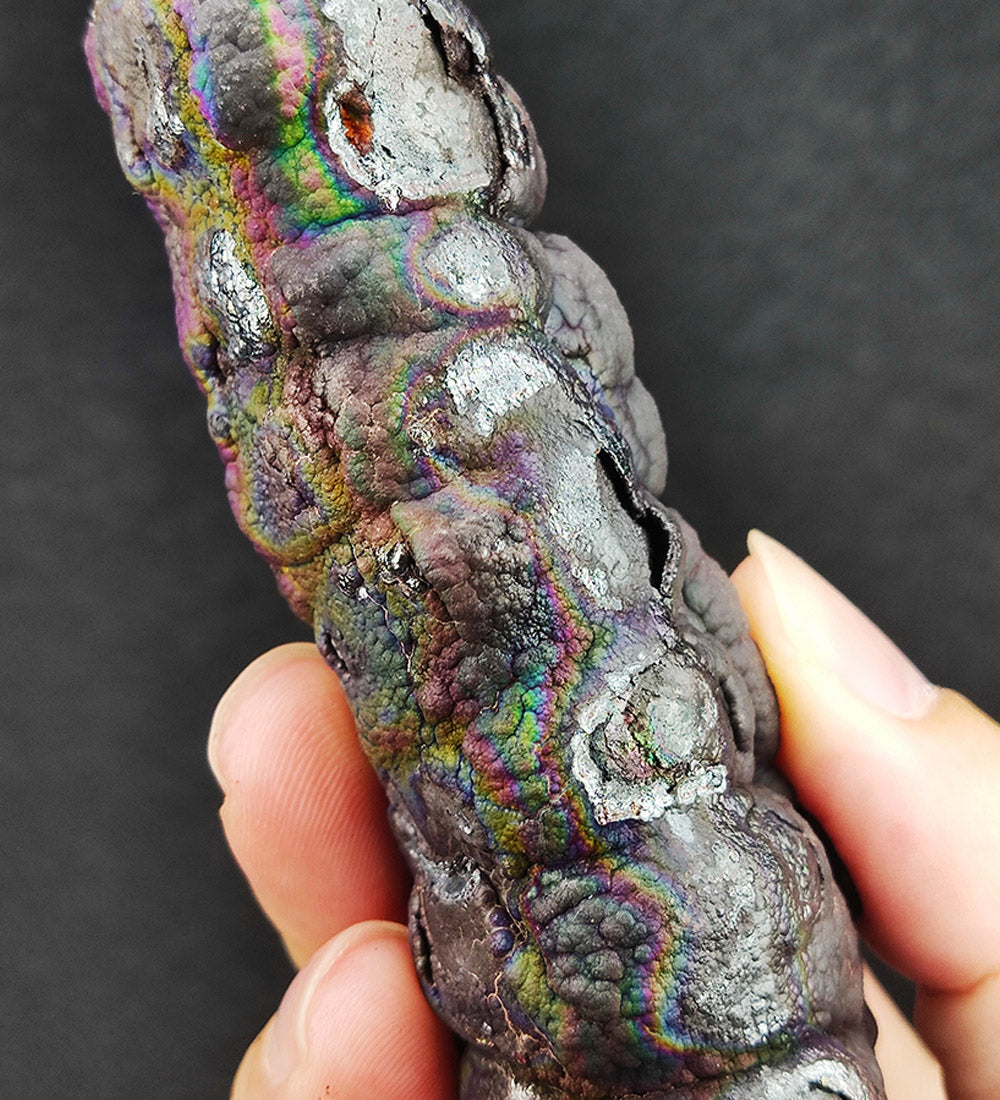 | Goethite Pillar(11cm) | Goethite Pendant Copper Wire Wrapped Gemstone Pendant | COLOUR: Purple| 100% natural color |