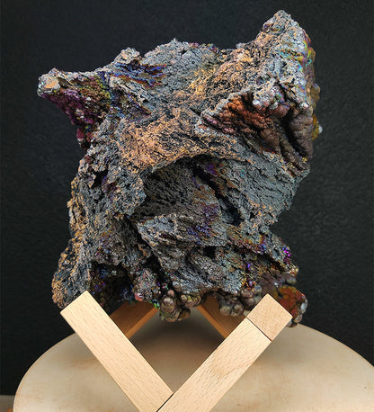 Top Grade | Giant Display Piece: Haruka Buddha Beads | 1.3kg Massive Core Material (Aged) | Purple, Blue, Orange & Silver Luster | Supreme Authority & Space Protection | Malaysia Leklai