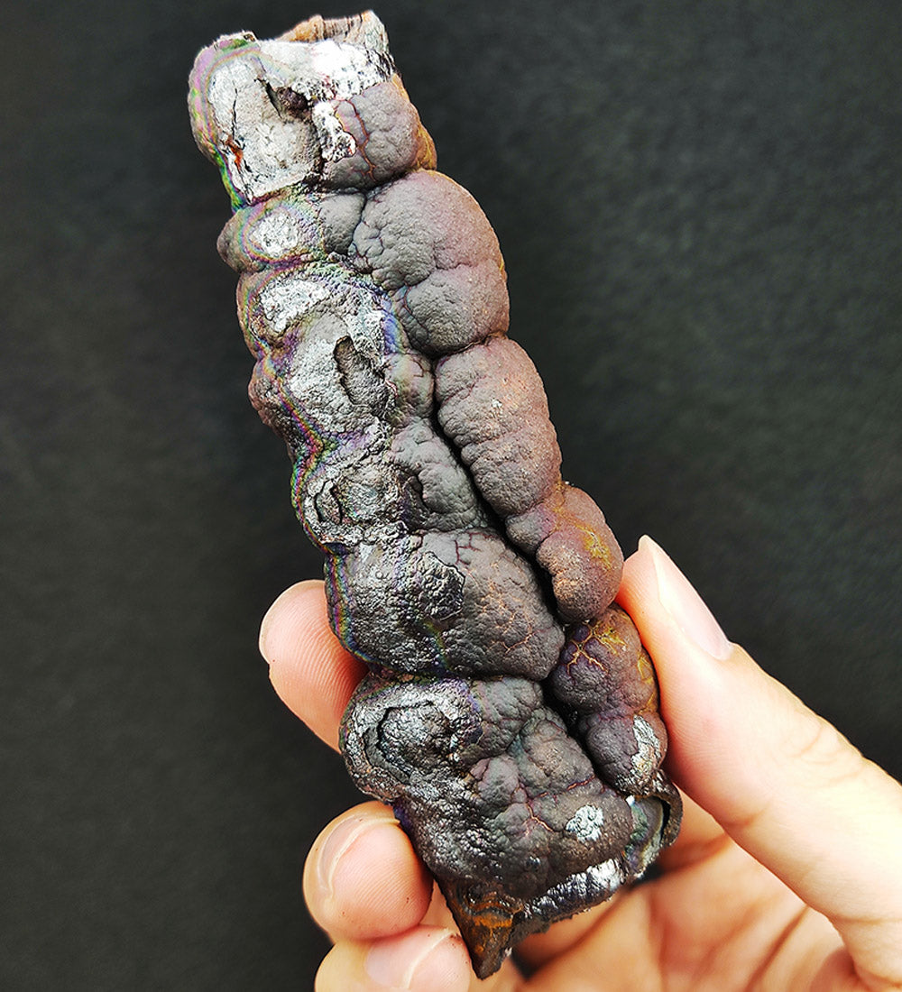 | Goethite Pillar(11cm) | Goethite Pendant Copper Wire Wrapped Gemstone Pendant | COLOUR: Purple| 100% natural color |