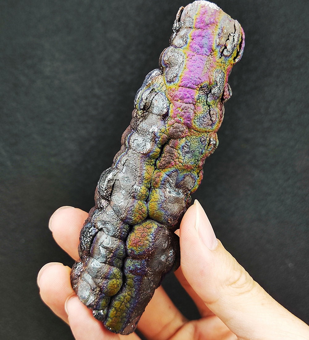 | Goethite Pillar(11cm) | Goethite Pendant Copper Wire Wrapped Gemstone Pendant | COLOUR: Purple| 100% natural color |