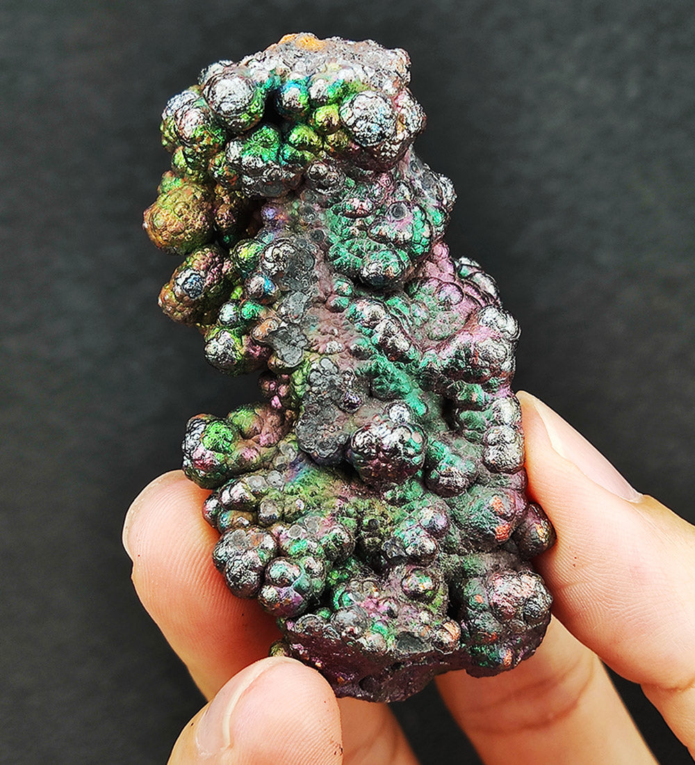 | Goethite Pillar(6.5cm) | Goethite Pendant Copper Wire Wrapped Gemstone Pendant | COLOUR: Green, gold, purple| 100% natural color |
