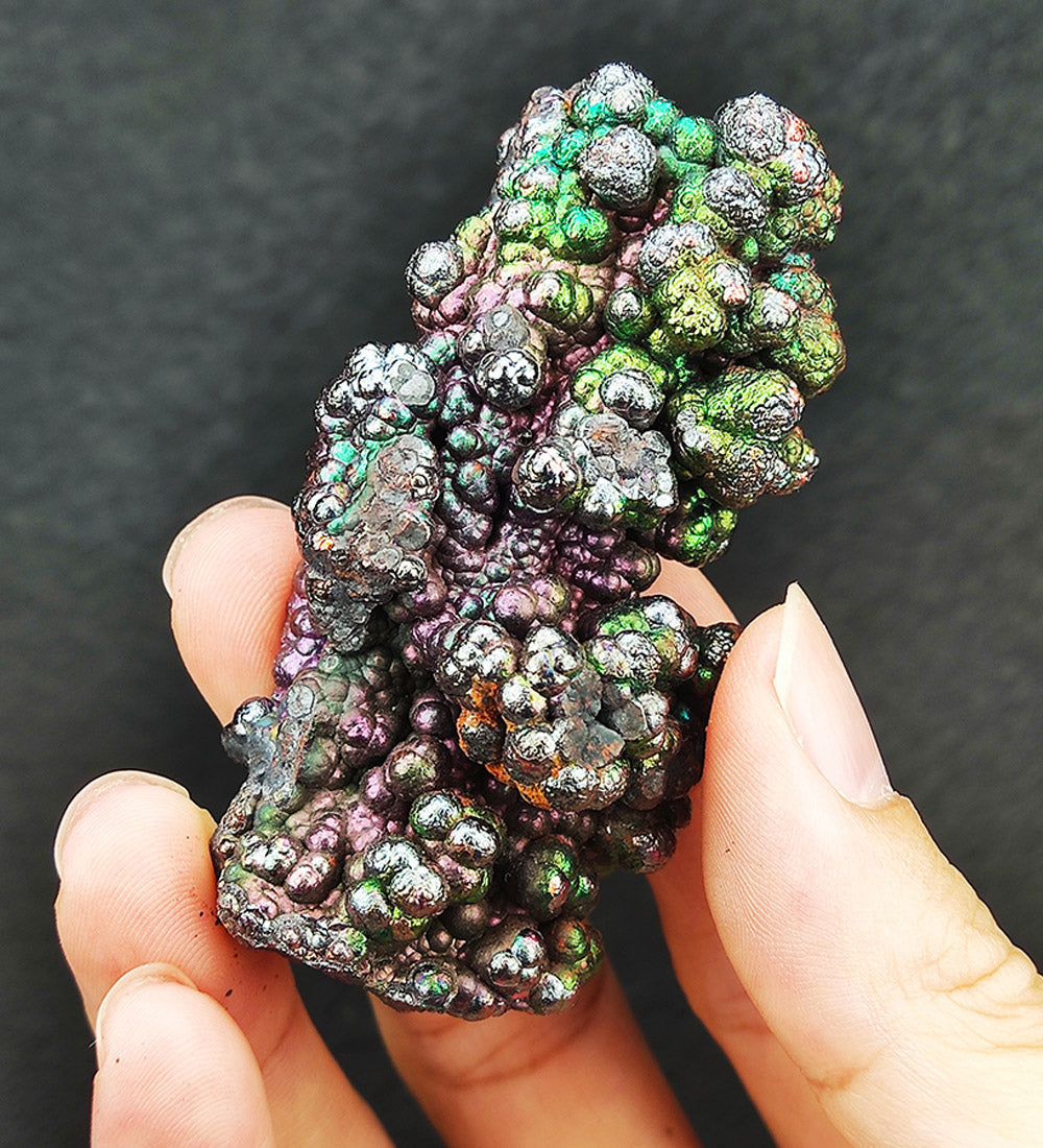 | Goethite Pillar(6.5cm) | Goethite Pendant Copper Wire Wrapped Gemstone Pendant | COLOUR: Green, gold, purple| 100% natural color |