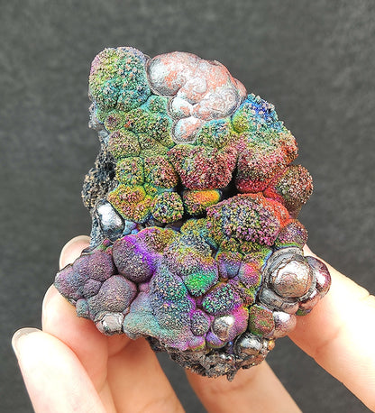 "Top Grade" Rainbow Multi-Color Malaysian Leklai Display (7cm) | Rare Core | Full-Spectrum Manifestation & Aura Repair | Includes HARUKA Custom Stand