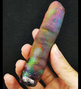 | Goethite Pillar(10cm) | Top premium rare Iridescent Goethite, Turgite, Hematite, Iridescent | COLOUR: Pink, Purple , Green | 100% natural color | 