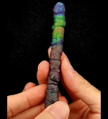 | Goethite Pillar(10cm) | Goethite Pendant Copper Wire Wrapped Gemstone Pendant | COLOUR: Blue*Green| 100% natural color |