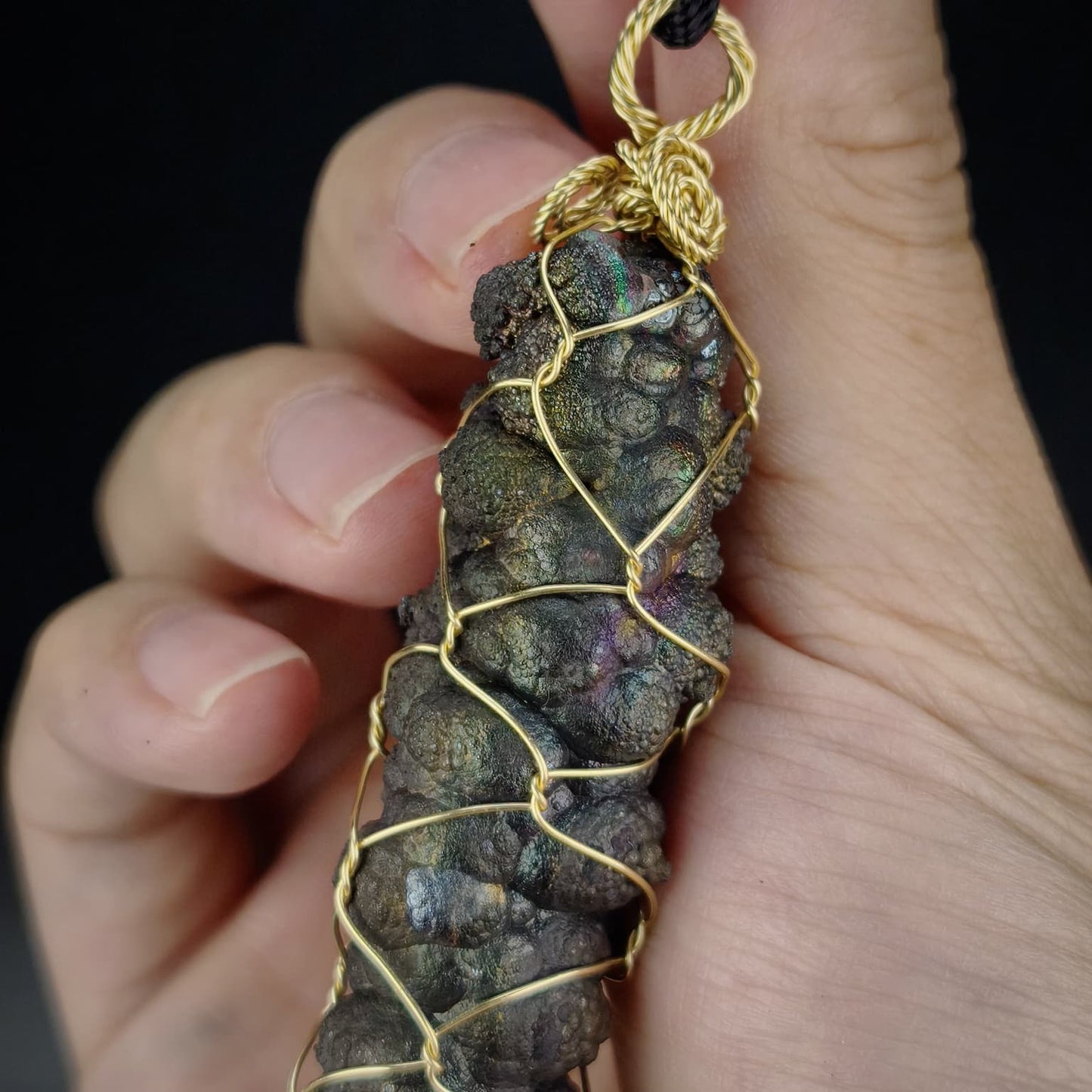 頂級金銀柱吊墜｜厚實圓頭柱・金銀綠共生｜馬來西亞力泥