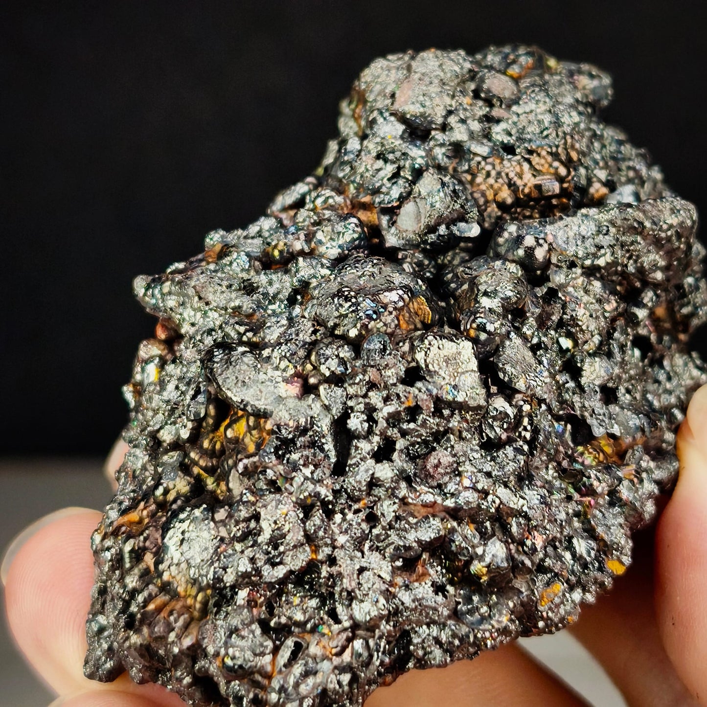 "Premium" Black Calcite Leklai | Ultra-Sparkling Black & Gold Evolution | Shape: Wealth Toad & Protective Pixiu | Extreme Symbiosis of Black & Gold | 