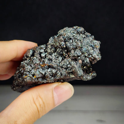 "Premium" Black Calcite Leklai | Ultra-Sparkling Black & Gold Evolution | Shape: Wealth Toad & Protective Pixiu | Extreme Symbiosis of Black & Gold | 