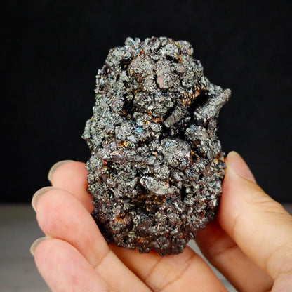 "Premium" Black Calcite Leklai | Ultra-Sparkling Black & Gold Evolution | Shape: Wealth Toad & Protective Pixiu | Extreme Symbiosis of Black & Gold | 