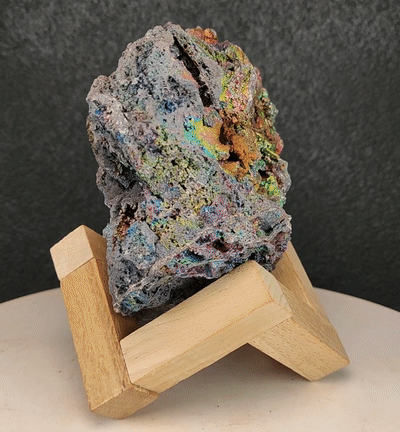 Mountain Shape Malaysia Leklai | Bling Bling Rainbow Core | Pink, Gold, Blue, Green Luster | Wealth Attraction & Aura Stability | Natural Living Stone