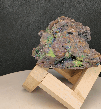 Mountain Shape Malaysia Leklai | Bling Bling Rainbow Core | Pink, Blue, Purple, Green Luster | Aura Cleansing & Luck Enhancement | Natural Energy Living Stone