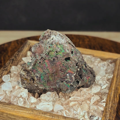 "Premium" Diamond Series Giant Bead | Stable Mountain Formation | Rare Green, Purple, and Blue Tri-Color Bloom | Malaysia Leklai
