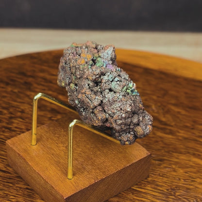 Premium Old Mine Rainbow Leklai Gall | Rare Sky Blue Iridescence (Approx. 8x4cm) | Deep Aura Calibration, Turning Stagnation into Flow | Concentrated Energy Core | Natural Malaysia Living Stone