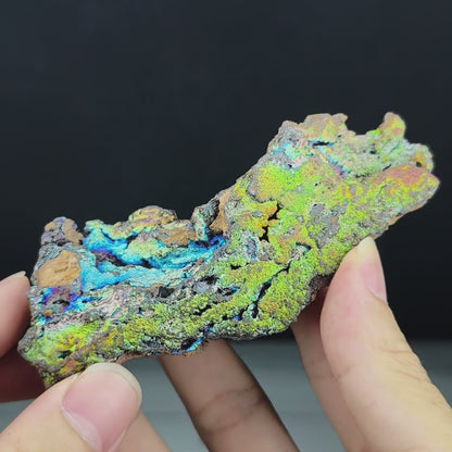 Top-Grade Double-Sided Rainbow | Wealth & Fortune Shield | Landscape Mountain Shape | Goethite LekLai