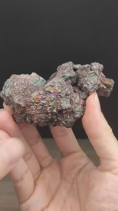 聖獸造型彩方解力泥 | 彩虹與銀光全顯 | 穩固財富磁場、威猛守護與掃除阻礙 | 稀有彩色老料膽料擺件 | 馬來西亞力泥