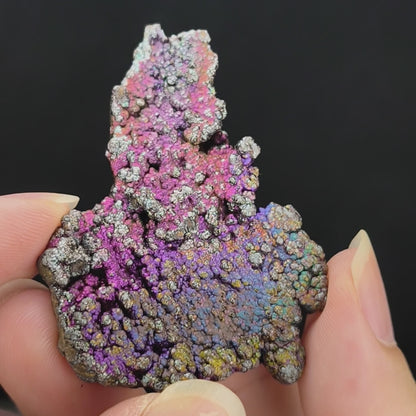 收藏級七彩力泥膽｜五彩（綠紫粉藍銀）｜力泥活石｜Leklai Iridescent Goethite｜HARUKA