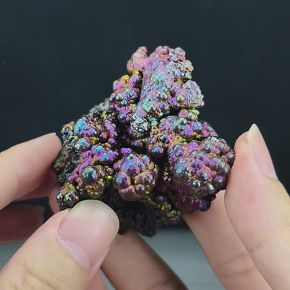 Top-Grade Grand Buddha | Backing Mountain Shape | Blue Purple Green Gold | Leklai Iridescent Goethite | HARUKA