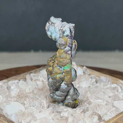 Gold Silver Pillar Seahorse | Natural Gold & Silver | Wealth Luck & Career Breakthrough