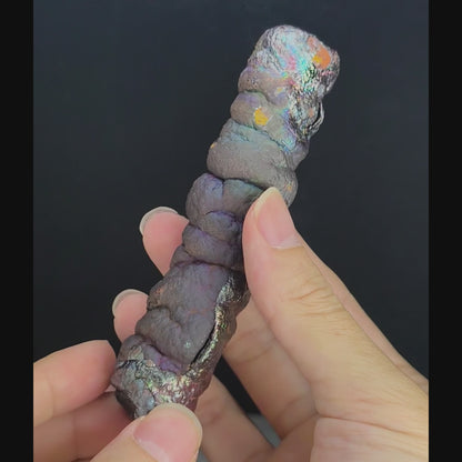 「頂級」大佛柱 (姥姥級老礦) | 重量級能量精華 (高約 11.5*2cm) | 稀有深紫老料顯化 | 地位穩固、權威守護、掃除強大小人與深層氣場武裝 | 馬來西亞力泥
