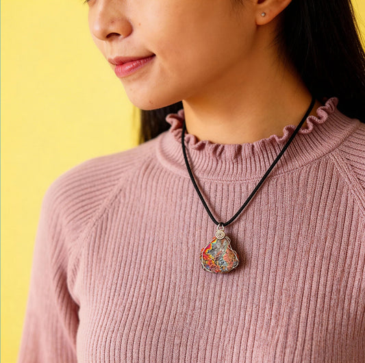 【提升人緣磁場】珊瑚膽吊墜 | 天然力泥活石 | 愛情・招財・健康